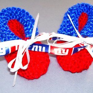 New York GIANTS Football Handmade Baby Booties *NEW*